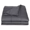 Patura grea Navaris, 135x200 cm, 6.8 kg, cu perle de sticla, gri, sticla/poliester/bumbac
