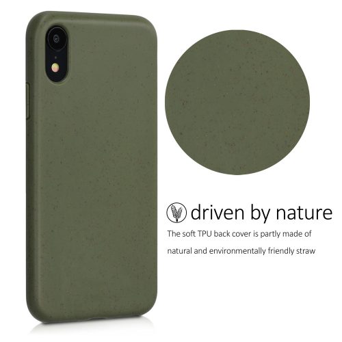 Etui do Apple iPhone XR, włókna roślinne, zielony, 49105.107