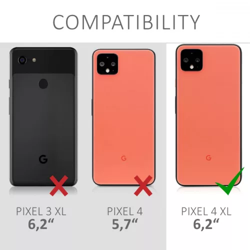 Zestaw 3 folii ochronnych do Google Pixel 4 XL, Kwmobile, Przód, Przezroczysty, 50885.1