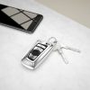 Etui na kluczyk samochodowy do BMW - 3 przyciski - Keyless Go, silikon, srebrne, 50978.94