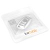 Etui na kluczyk samochodowy do BMW - 3 przyciski - Keyless Go, silikon, srebrne, 50978.94