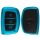 Osłona kluczyka do samochodu Hyundai / Kia - 3 przyciski - Keyless Go, silikon, niebieska, 51052.98