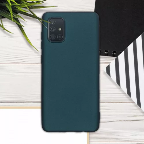 Etui do Samsunga Galaxy A71, Silikon, Zielone, 51213.14