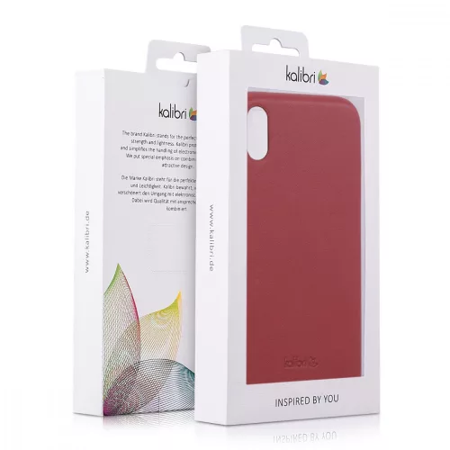 Etui do Apple iPhone XR, Skóra naturalna, Czerwony, 45955.09