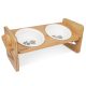Zestaw 2 misek + stojak, Psy/Koty, Brązowy, 380 ml, 51308.02