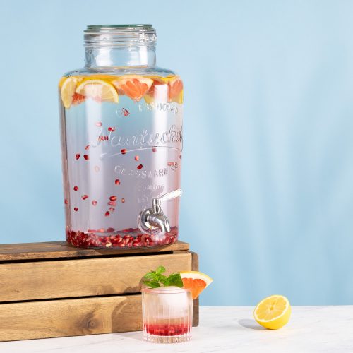 Dozownik napojów z kranikiem i zakrętką z klipsem Navaris, 8 l, 51379.01