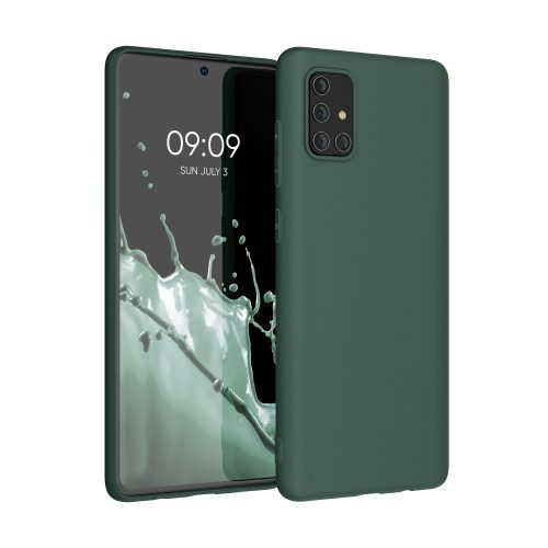 Etui do Samsunga Galaxy A71, Silikon, Zielone, 51208.171