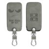 Osłona kluczyka do samochodu Renault / Dacia - 4 przyciski - Keyless Go, skóra nubukowa, szara, 48565.10