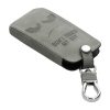 Osłona kluczyka do samochodu Renault / Dacia - 4 przyciski - Keyless Go, skóra nubukowa, szara, 48565.10