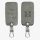 Osłona kluczyka do samochodu Renault / Dacia - 4 przyciski - Keyless Go, Skóra nubukowa, Szara, 48565.09