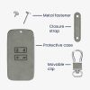 Osłona kluczyka do samochodu Renault / Dacia - 4 przyciski - Keyless Go, Skóra nubukowa, Szara, 48565.09