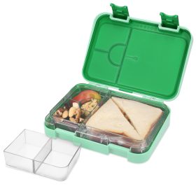   Cutie alimentara Navaris Bento Box, 4-6 compartimente, verde, plastic, 49877.01.07