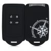 Osłona kluczyka do samochodu Renault / Dacia - 4 przyciski - Keyless Go, silikon, czarna, 49769.09