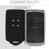 Osłona kluczyka do samochodu Renault / Dacia - 4 przyciski - Keyless Go, silikon, czarna, 49769.09