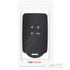 Osłona kluczyka do samochodu Renault / Dacia - 4 przyciski - Keyless Go, silikon, czarna, 49769.09