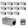 Zestaw 12 gniazd do kabli Ethernet RJ45 i Cat 6A, Kwmobile, Srebrne, Metalowe, 52348.01.12