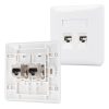 Zestaw 12 gniazd do kabli Ethernet RJ45 i Cat 6A, Kwmobile, Srebrne, Metal, 52348.01.06