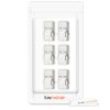 Zestaw 12 gniazd do kabli Ethernet RJ45 i Cat 6A, Kwmobile, Srebrne, Metal, 52348.01.06
