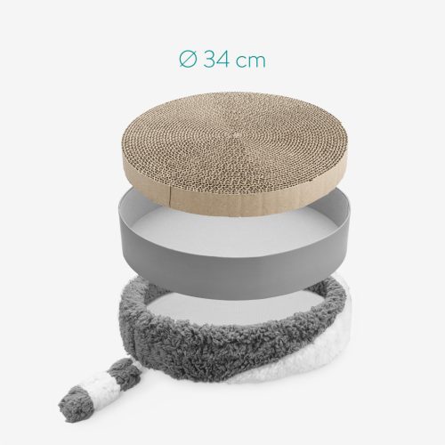 Set 2 Placi de zgariat Navaris pentru Pisici, 34x3.5 cm, material reciclabil, 52415.01