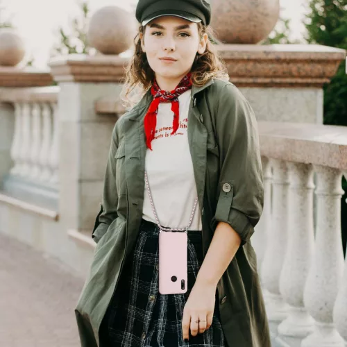 Etui do Huawei P Smart (2019), Włókna roślinne, Różowy, 52418.33