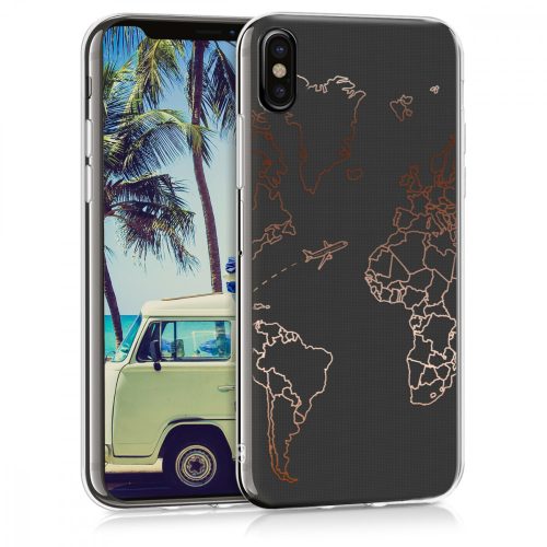 Etui do Apple iPhone X / iPhone XS, Silikon, Różowe Złoto, 42505.24