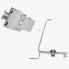 Zestaw 4 wtyczek 10 Gbit CAT6A z 2 wspornikami do kabli Ethernet RJ45, Kwmobile, Srebrny, Metal, 47697.02