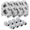Zestaw 8 gniazd CAT6A 10 Gbit z 8 obudowami na kable Ethernet RJ45, Kwmobile, szary, metalowy, 47696.08