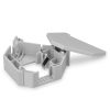 Zestaw 8 gniazd CAT6A 10 Gbit z 8 obudowami na kable Ethernet RJ45, Kwmobile, szary, metalowy, 47696.08