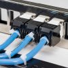 Zestaw 12 wtyczek 1 Gbit CAT6 do kabli Ethernet RJ45, Kwmobile, czarno-biały, plastikowy, 52518.12