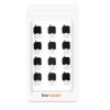 Zestaw 12 wtyczek 1 Gbit CAT6 do kabli Ethernet RJ45, Kwmobile, czarno-biały, plastikowy, 52518.12