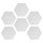 Set 6 panouri hexagonale Navaris pentru mesaje, 15x17,7 cm, cu pini si banda adeziva, 46230.05