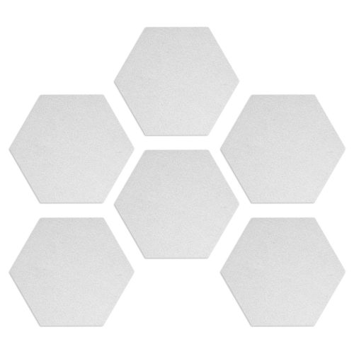 Set 6 panouri hexagonale Navaris pentru mesaje, 15x17,7 cm, cu pini si banda adeziva, 46230.05
