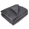 Patura grea Navaris, 135x200 cm, 4.8 kg, cu perle de sticla, gri, sticla/poliester/bumbac