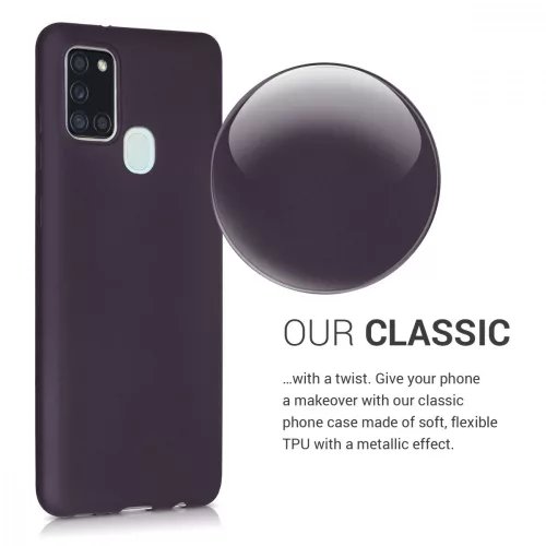 Etui do Samsunga Galaxy A21s, Silikon, Fioletowy, 52495.115