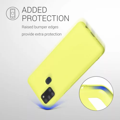 Etui do Samsunga Galaxy A21s, Silikon, Żółty, 52494.195