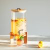 Szklany dozownik napojów Navaris z kranem i stojakiem, 5 l, biały, 46785.06