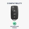 Osłona kluczyka do samochodu VW / Skoda / Seat - 3 przyciski, silikon, czarna, 48036.95
