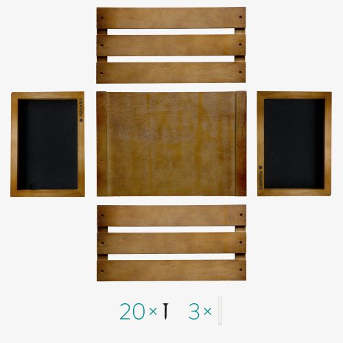 Drewniane pudełko do przechowywania albumów winylowych Navaris, 80 płyt, Brązowy, 53026.01.05