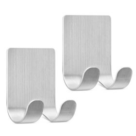   Zestaw 2 samoprzylepnych uchwytów na maszynki do golenia, Kwmobile, Srebrny, Cynk, 53125.01