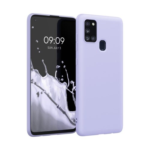 Etui Kwmobile do Samsung Galaxy A21s, jasnofioletowe, silikonowe, 52494.139