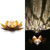 Lampa solara Navaris LED Lotus, 27x11,5 cm, senzor auto, 1700K, IP44, aurie, 51101.03.01
