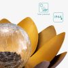 Lampa solara Navaris LED Lotus, 27x11,5 cm, senzor auto, 1700K, IP44, aurie, 51101.03.01