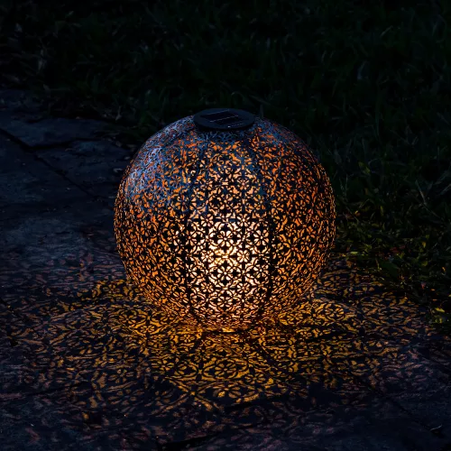 Solarna lampa zewnętrzna Navaris, oświetlenie LED, 30 cm, automatyczny start/stop, 47543.07