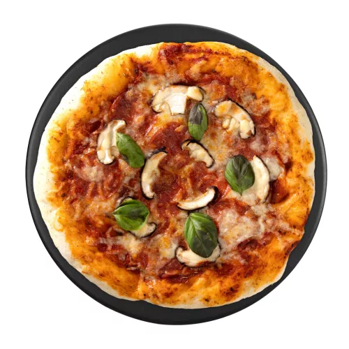 Okrągły kamień do pizzy Navaris, 30,5 cm, glazurowany kordierit, odporny do 500°C, 51246.02.3