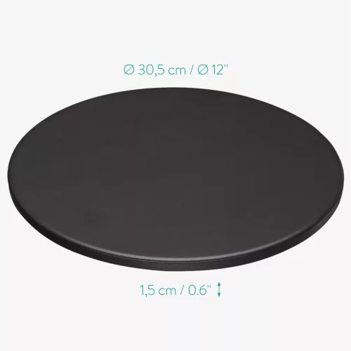 Okrągły kamień do pizzy Navaris, 30,5 cm, glazurowany kordierit, odporny do 500°C, 51246.02.3