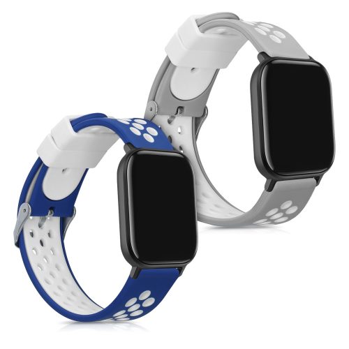 Zestaw 2 pasków do Xiaomi Amazfit GTS / Amazfit GTS 2, silikon, niebieski / szary, 52697.03