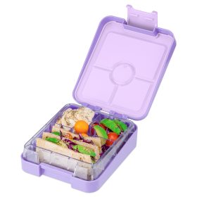   Cutie alimentara Navaris Bento Box, 4 compartimente, violet, plastic, 49877.02.38