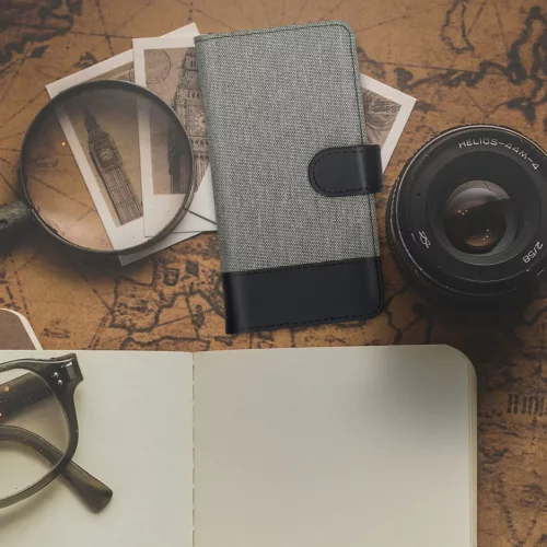 Etui do Samsunga Galaxy S20 FE, tekstylne, szare, 53611.22