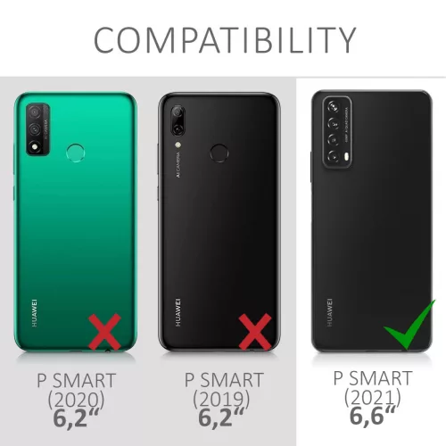 Etui do Huawei P Smart (2021), Silikon, Czarny, 53632.47