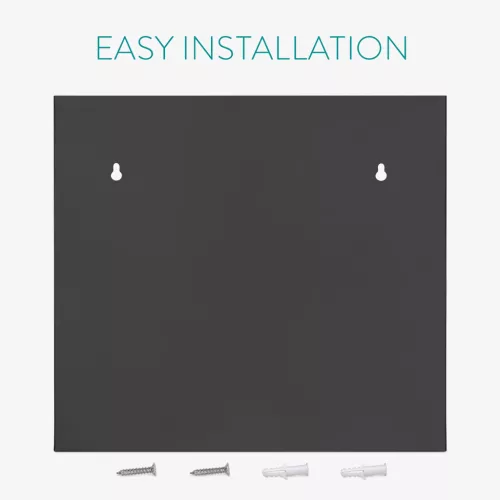 Suport reviste pe perete Navaris, 30x27x11 cm, capacitate 10 kg, negru, metal